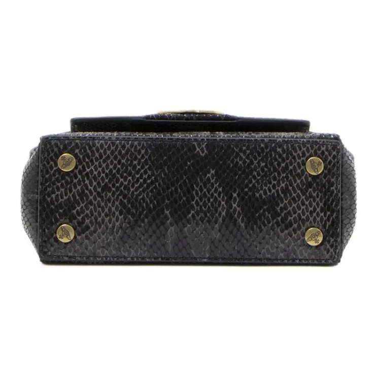 Vivienne Westwood HAZEL Goatskin Shoulder Bag, Crossbody Bag Trumpets Women's Black-3