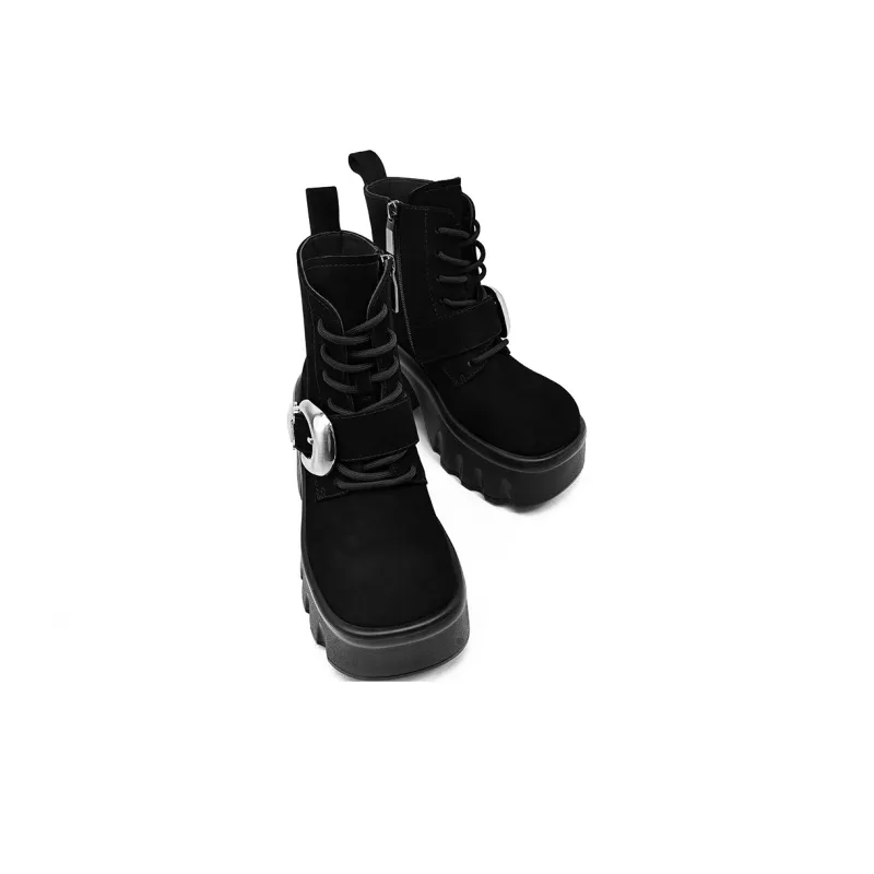 KMD Ankle Boots 9.5CM Women's Black-2