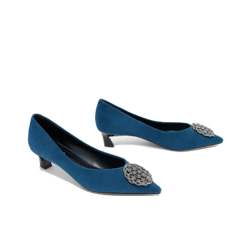CAMEIDO High Heels Women's Dark Blue-2