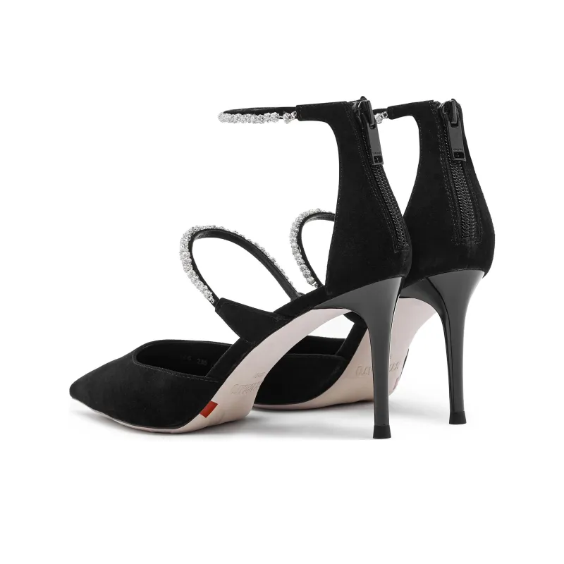 Staccato Diamond Party Slim Heel High Heels 8.5cm Women's-2