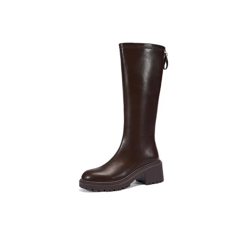 DAPHNE Knee high Boots Women's Black/Beige/Brown-1