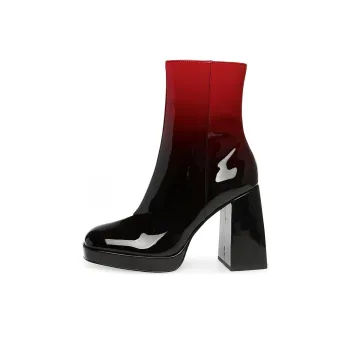 STEVE MADDEN Ankle Boots 10.5cm Women's Black Red