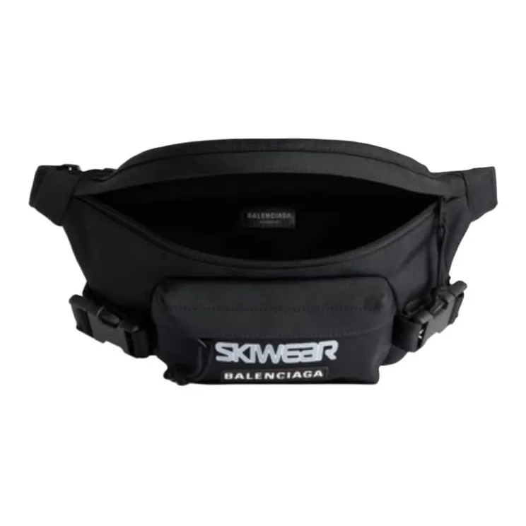 Balenciaga Fabric Fanny Pack Men's Black-3