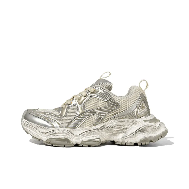 SK.TRIP Cushioned Wear-Resistant Supportive Lightweight Height Increasing Low-Top Running Shoes Unisex Titanium Gray-9