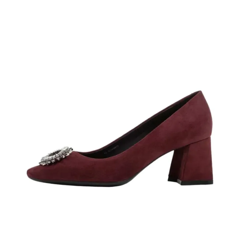 GEOX Giselda Chunky Heel High Heels 6.5cm Women's Red-0