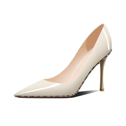Miss Left High Heels Women's Ecru