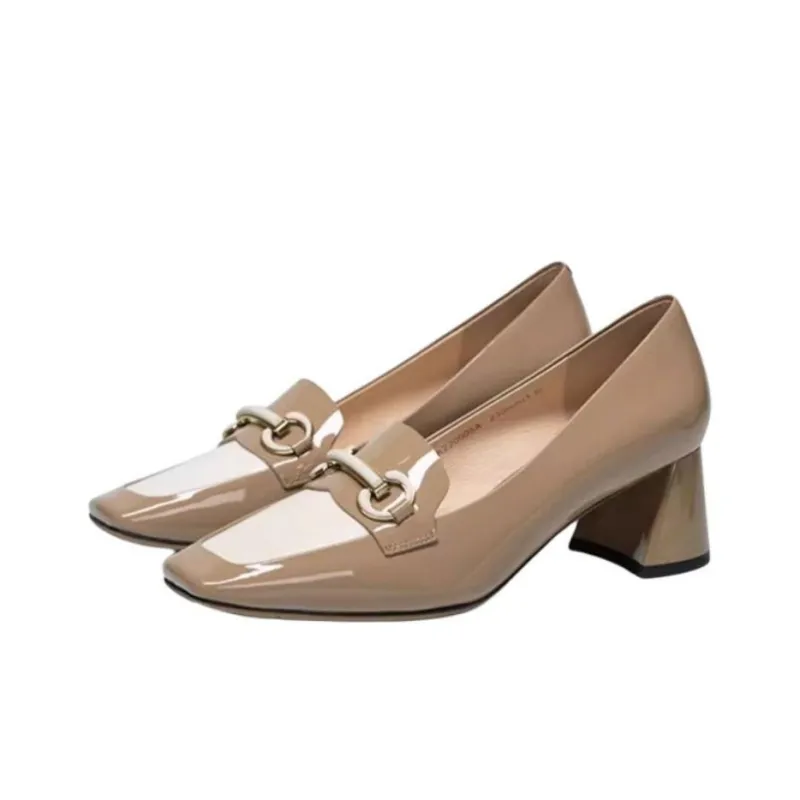 Satchi Chunky Heel High Heels Women's Brown-2
