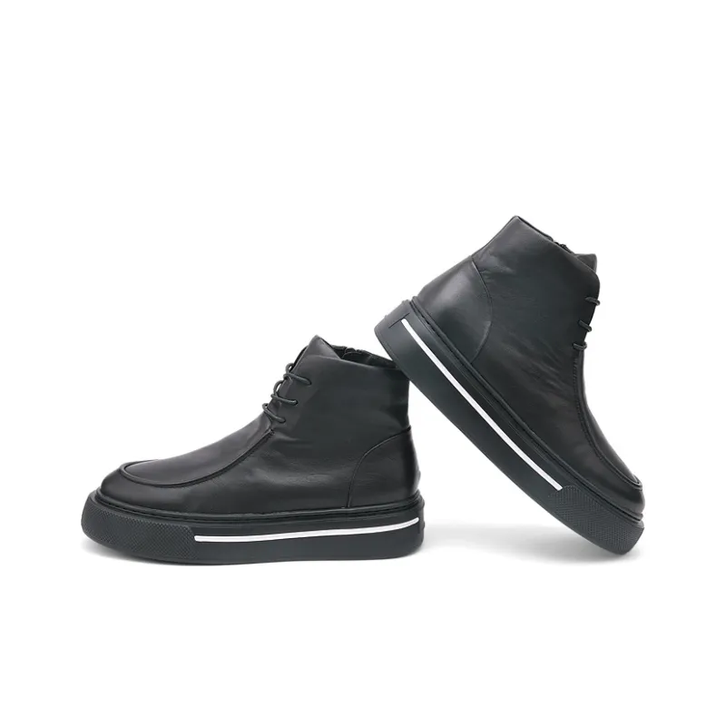 Mr.shang Cool Black Collection Ankle Boots Men's Black-1
