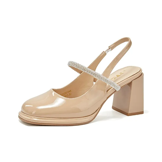 GNSJ Chunky Heel High Heels 8cm Women's-7