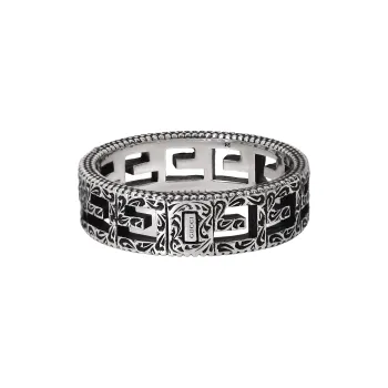 GUCCI Silver Ring With Square G