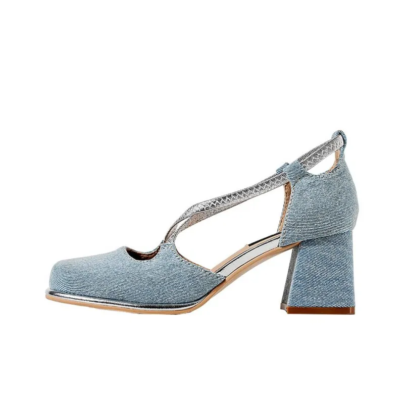 Wonderful Couple Chunky Heel High Heels 6cm Women's-0