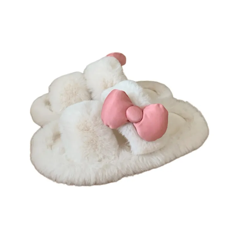 SHIGUDE Cotton Slippers Women's White-4
