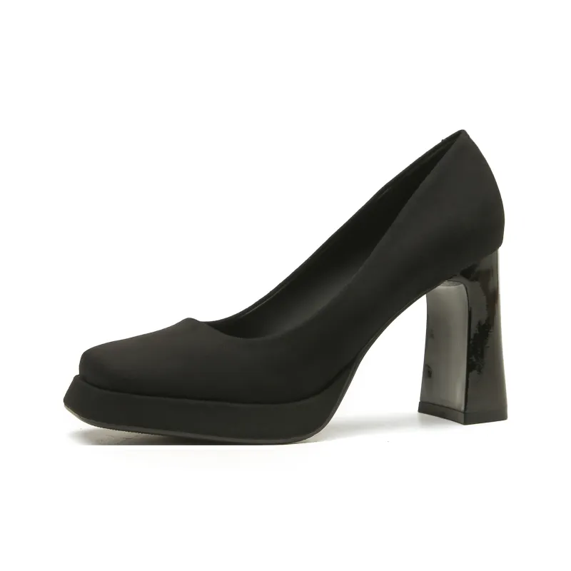 Zubumei Chunky Heel High Heels 8CM Women's-22