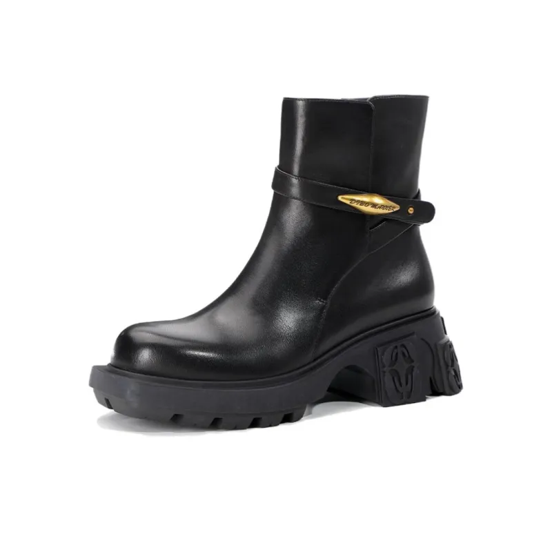 DIBO MANNER Astral Series New Arrival Martin Boots Versatile Chunky Heel Ankle Boots-1