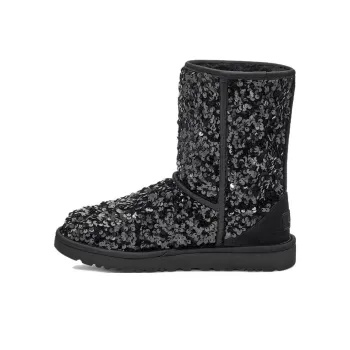 UGG Classic Short Chunky Sequin Boot Black Women's