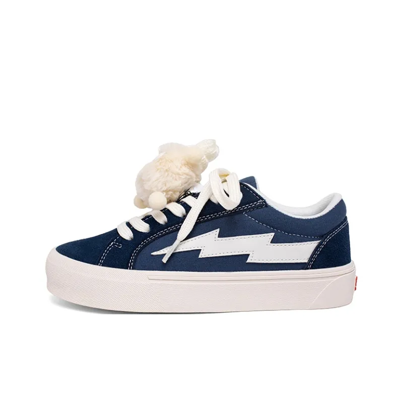 MCKP Anti Slip And Wear Resistant Height Increasing Low Top Skateboard Shoes Unisex Sapphire Blue-3