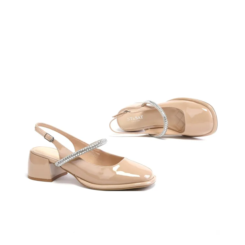 ST&SAT Chunky Heel High Heels 5.5cm Women's-9
