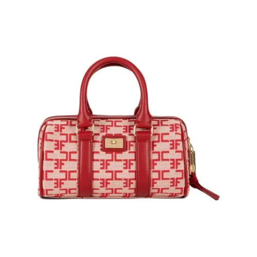 Elisabetta Franchi Cotton And Polyamide Blend Crossbody Bag Shoulder Bag Mini Women's Butter Multicolor Red