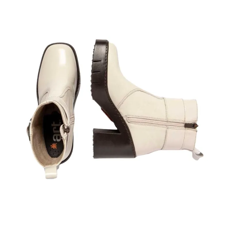 Art Ankle Boots 9cm Women's Beige-2