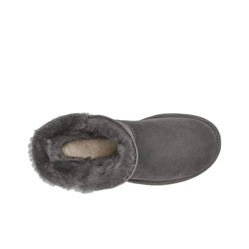 UGG Bailey Button Ii Boot Fleece Lined Gray Women's-4