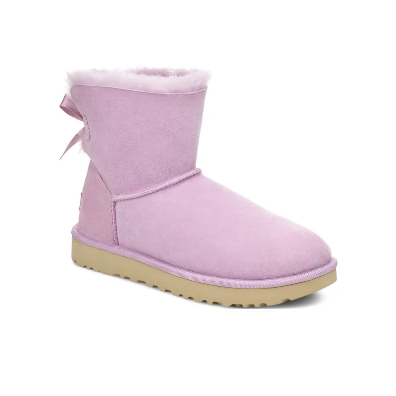 UGG Mini Bailey Bow Ii Fleece Lined Pink Purple Women's-2