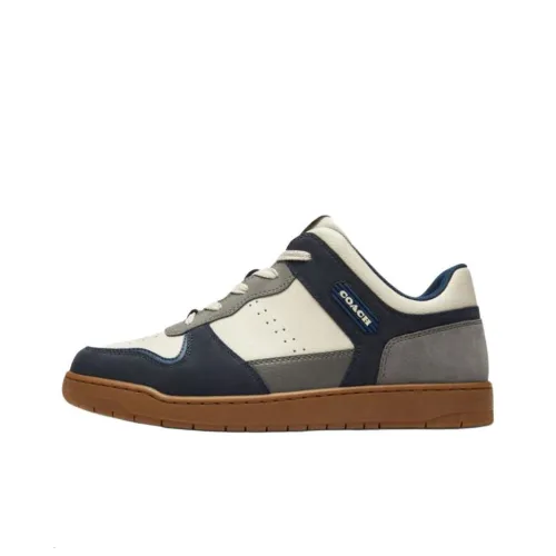 COACH C201 Low Top Skateboard Shoes Men's Blue Gray