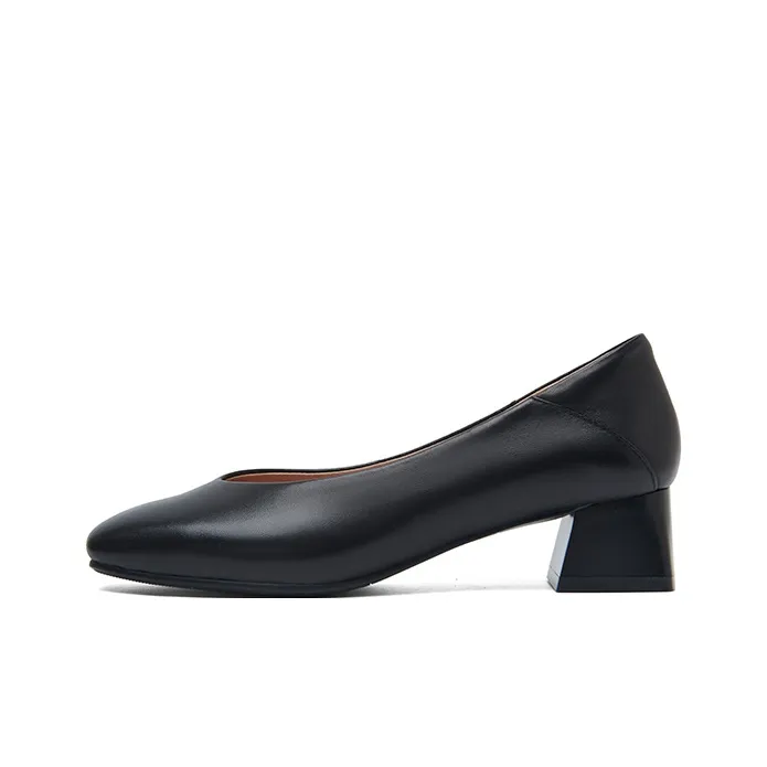 PT'SON Chunky Heel High Heels 4cm Women's-9