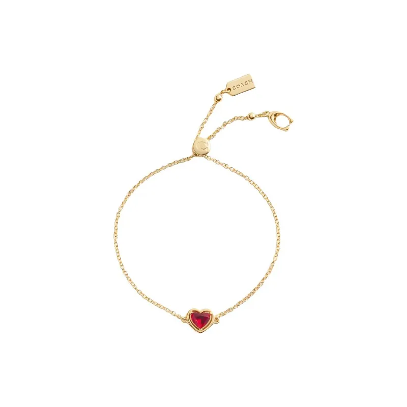 COACH Faux Crystal Bracelets Women's Gold-1