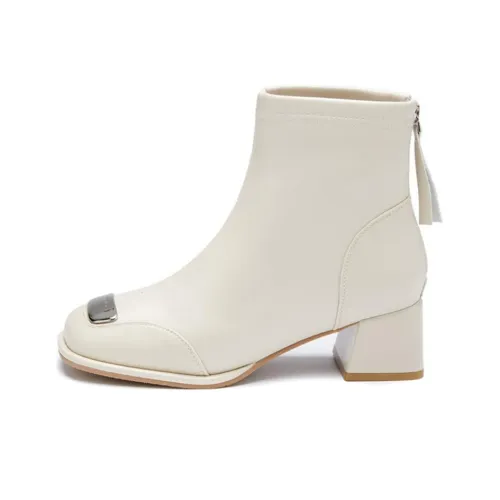 KEKAFU Ankle Boots Women's Beige/Black