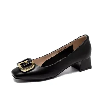Satchi Chunky Heel High Heels 4cm Women's Black