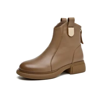 AOKANG Ankle Boots Women's Earth Yellow