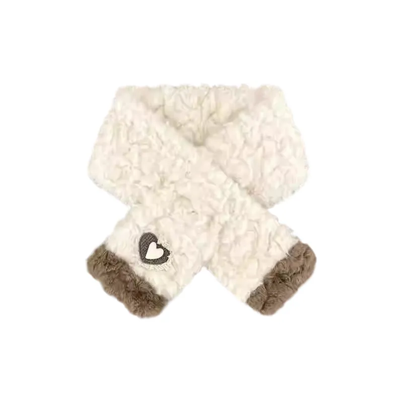 CARTELO Rabbit Fur Plush Yarn Scarf Unisex Gift Box Set-7