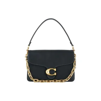 COACH Tabby 26 Calfskin Leather Shoulder Bag Women's Black