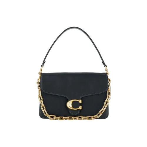 COACH Tabby 26 Calfskin Leather Shoulder Bag Women's Black