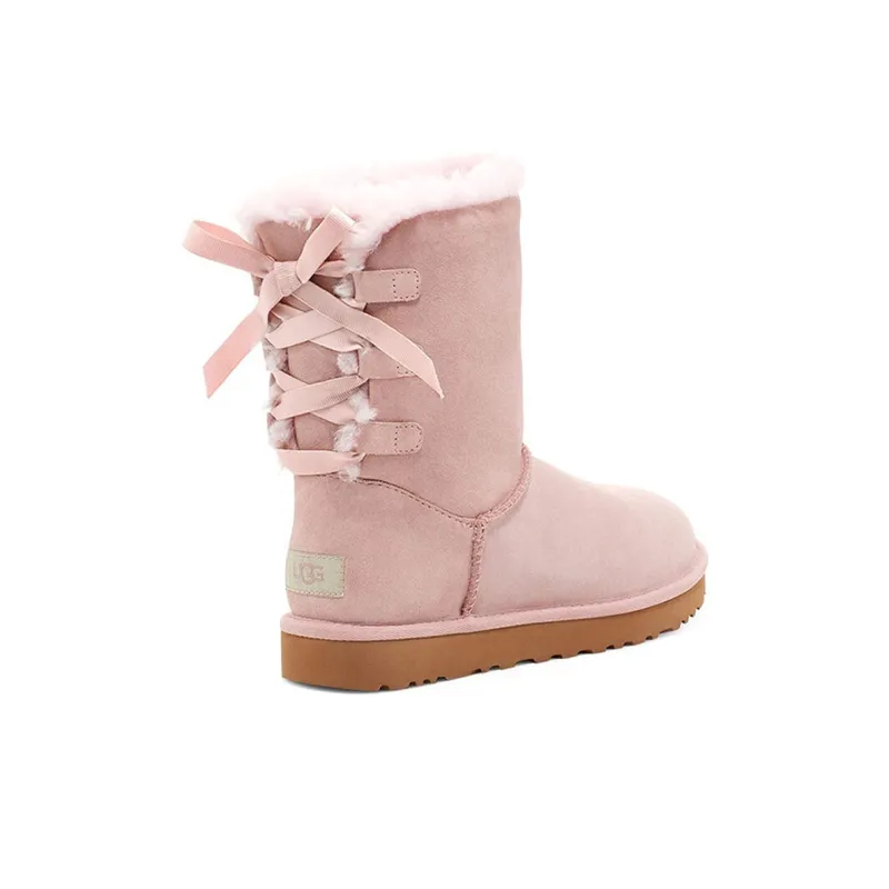 UGG Short Bow Stiefel Snow Boots Crystal Pink Women's-3
