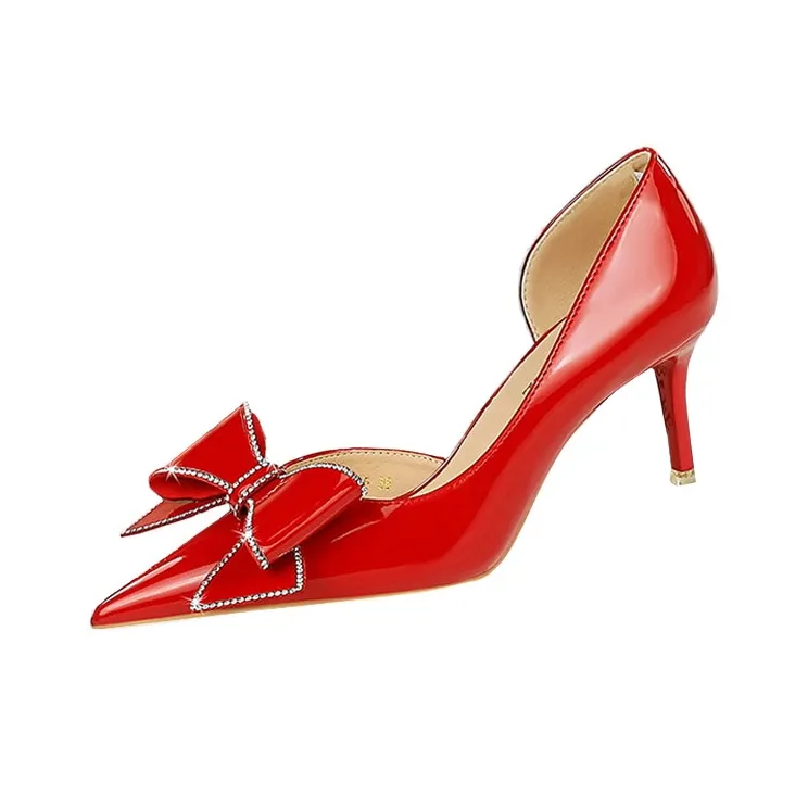 BIGTREE Slim Heel High Heels Women's-1