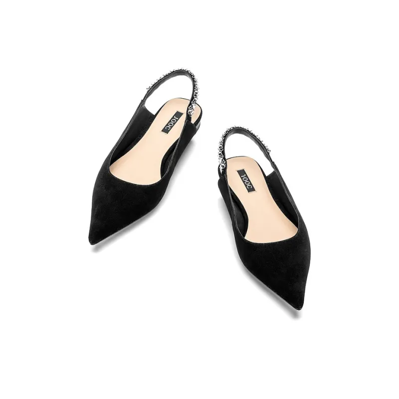 JOOC Slim Heel High Heels 7cm Women's Black-11