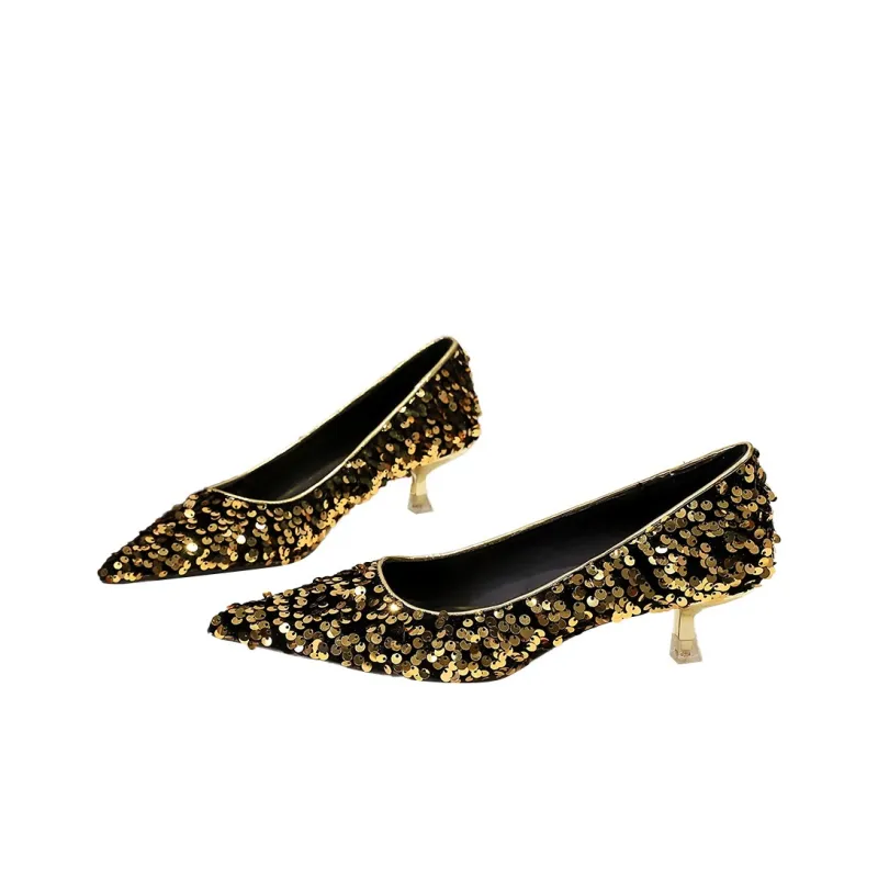 QITUMAUL Slim Heel High Heels 4.5cm Women's-5