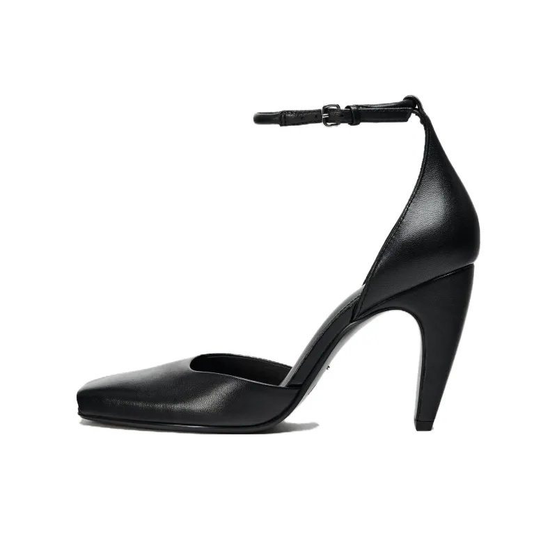 ZARA Slim Heel High Heels 9cm Women's Black-0