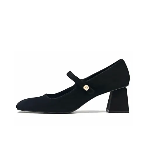 PEDRO High Heels Women's Low Top Black/Beige/Black 2