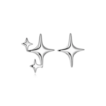 BTOE 925 Silver Needles Stud Earrings Women's
