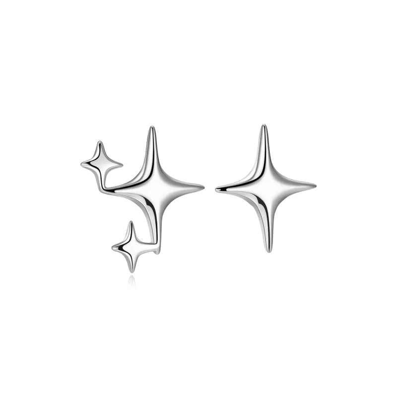 BTOE 925 Silver Needles Stud Earrings Women's-0