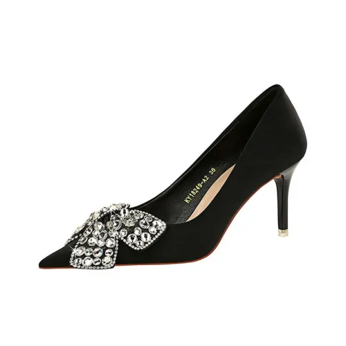 BIGTREE Slim Heel High Heels 10.5cm Women's Black