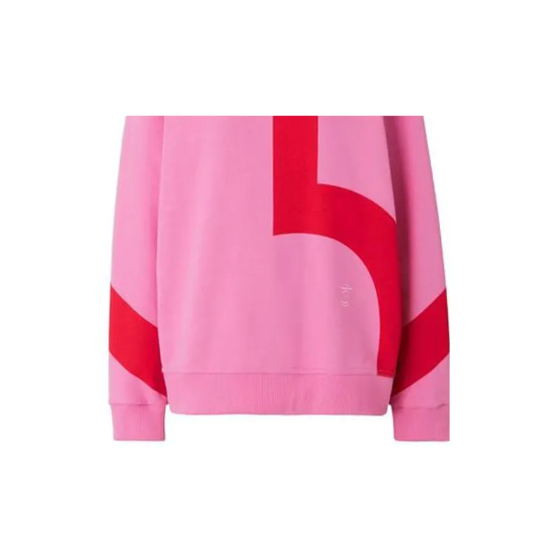 Burberry Fairhall Flag Print Cotton Sweatshirt Primrose Pink-4
