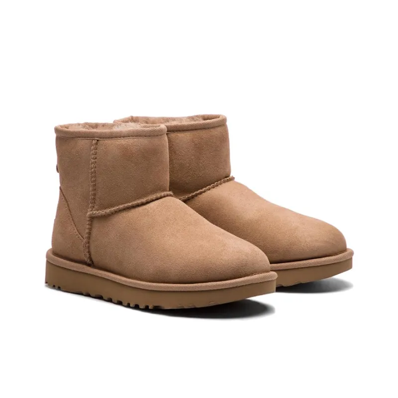 UGG Classic Mini Snow Boots 'Brown Yellow' Women's-2