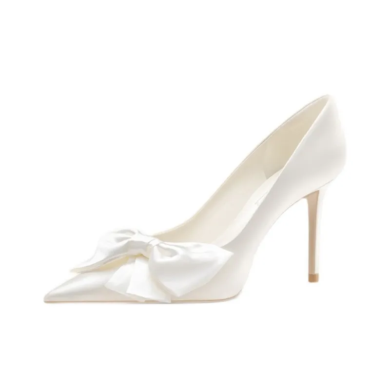 Xingdiman Slim Heel High Heels 8cm Women's White-0