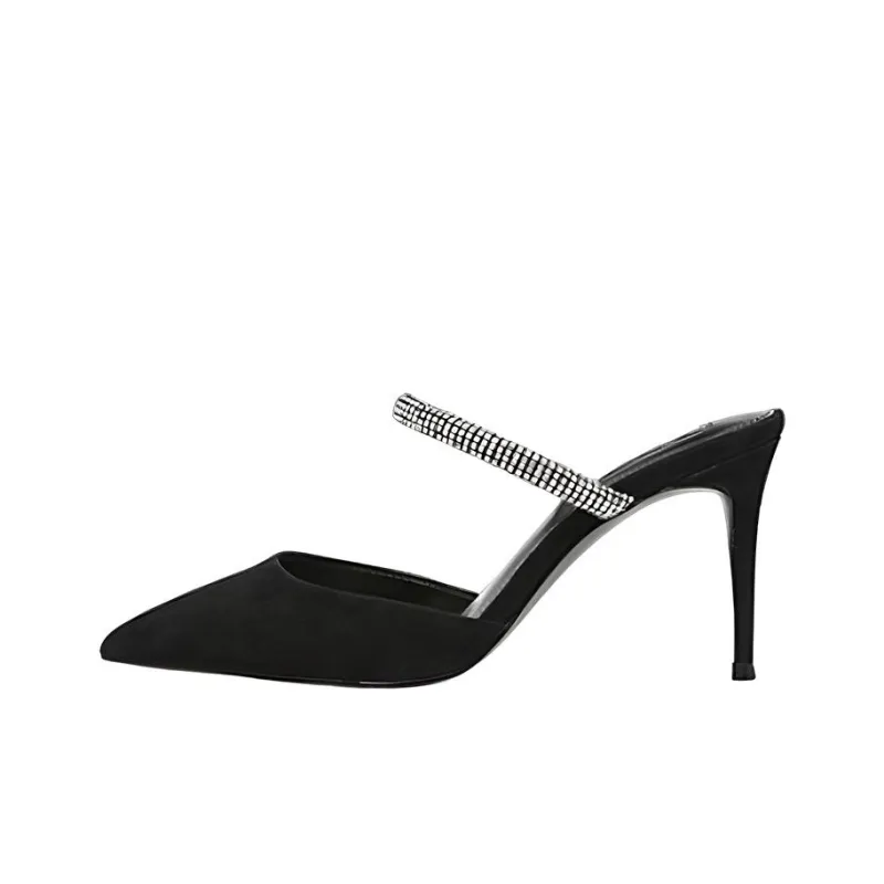 STEVE MADDEN Slim Heel High Heel Sandals 8cm Women's Black-0