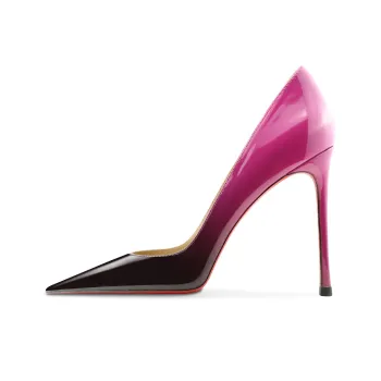 Ganxiaojie Slim Heel High Heels Women's Gradient Rose Red