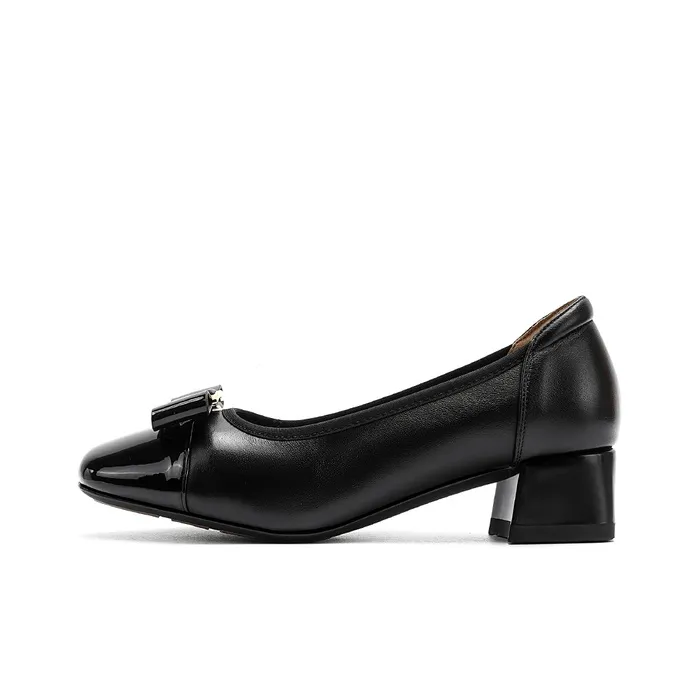 HARSON Chunky Heel High Heels 4cm Women's-8