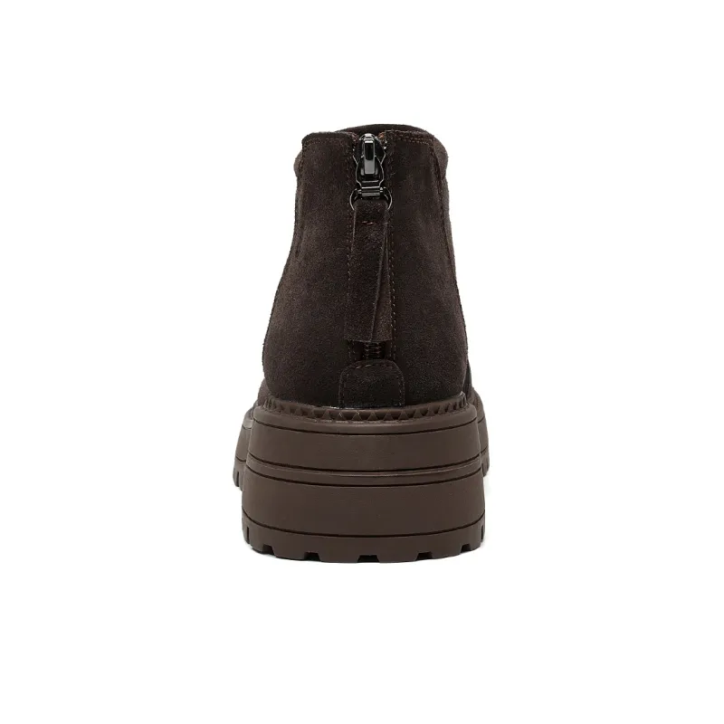 OULISASI Ankle Boots Women's Caramel/Coffee/Black-10